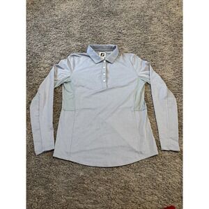 Foot Joy FJ Women's Golf Polo Blank Long‎ Sleeve Shirt Size Small S